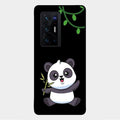 Black Panda Glass Phone Case For Vivo X70 Pro Plus 5G