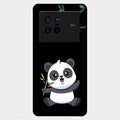 Black Panda Glass Phone Case For Vivo X80 5G