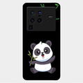 Black Panda Glass Phone Case For Vivo X80 Pro 5G