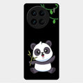 Black Panda Glass Phone Case For Vivo X90 Pro 5G