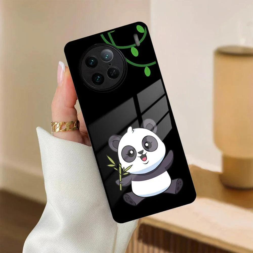 Black Panda Glass Phone Case For Vivo - ShopOnCliQ