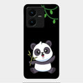 Black Panda Glass Phone Case For Vivo Y22