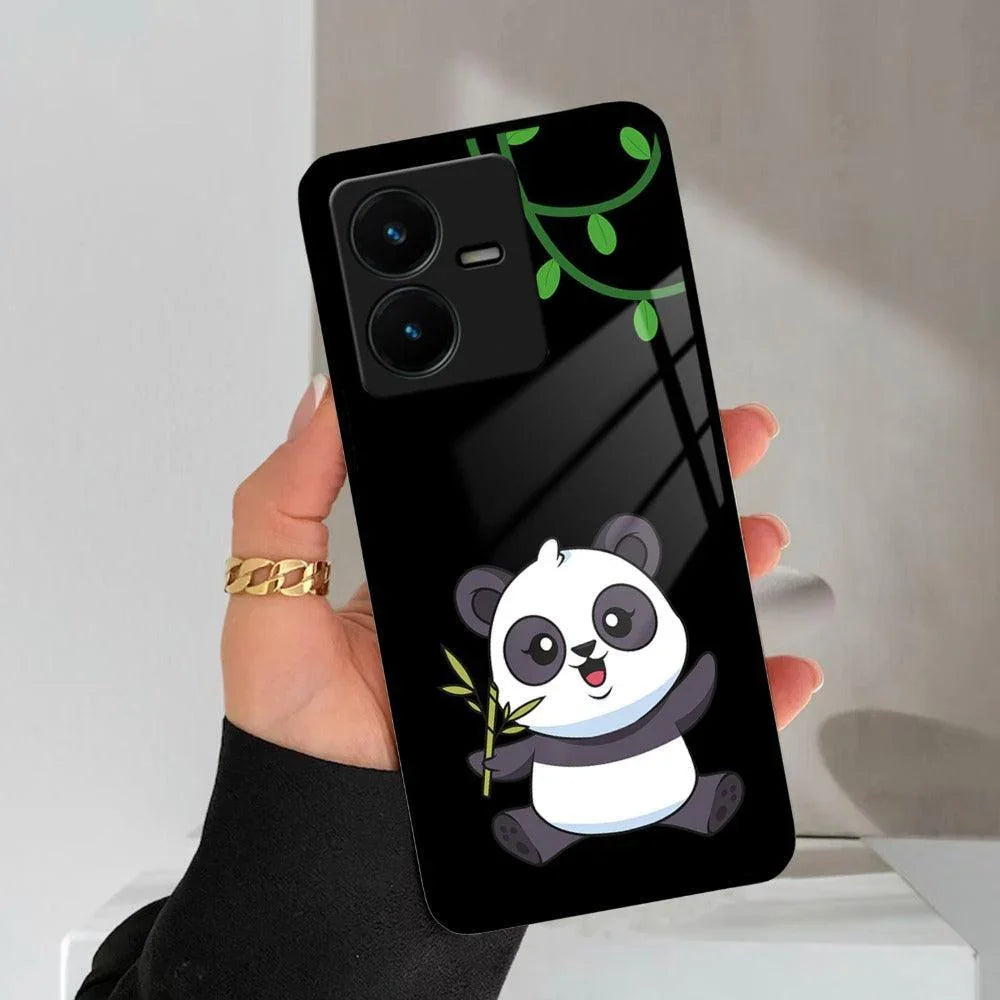 Black Panda Glass Phone Case For Vivo - ShopOnCliQ