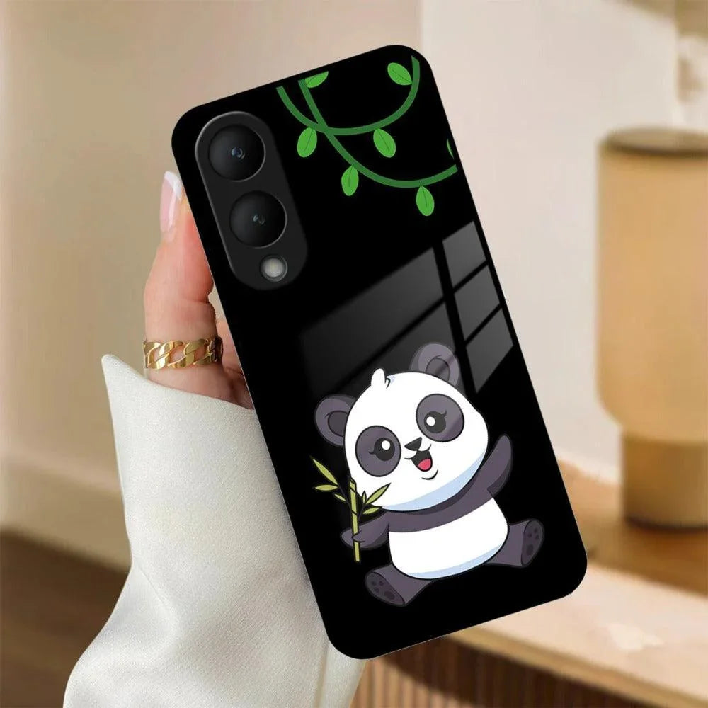 Black Panda Glass Phone Case For Vivo - ShopOnCliQ