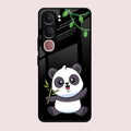 Black Panda Glass Phone Case For Vivo Y31 5G