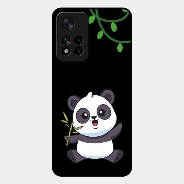 Black Panda Glass Phone Case For Xiaomi 11I 5G
