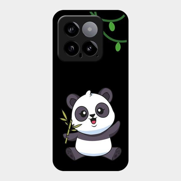 Black Panda Glass Phone Case For Xiaomi 14 5G