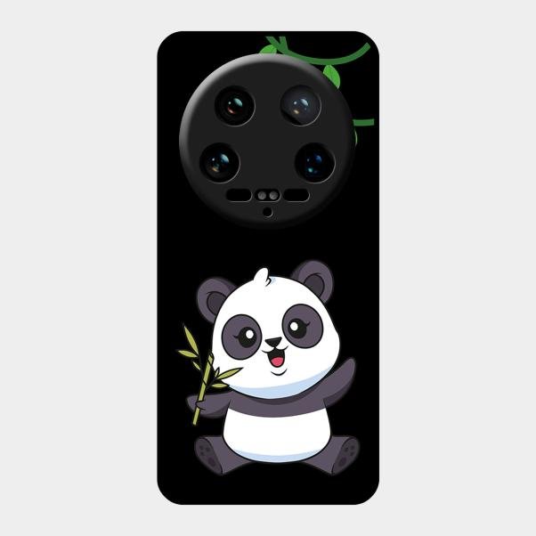 Black Panda Glass Phone Case For Xiaomi 14 Ultra