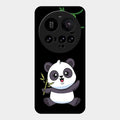Black Panda Glass Phone Case For Xiaomi 15 Ultra 5G