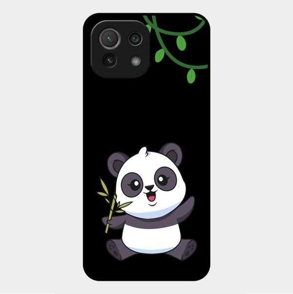 Black Panda Glass Phone Case For Xiaomi Mi 11 Lite