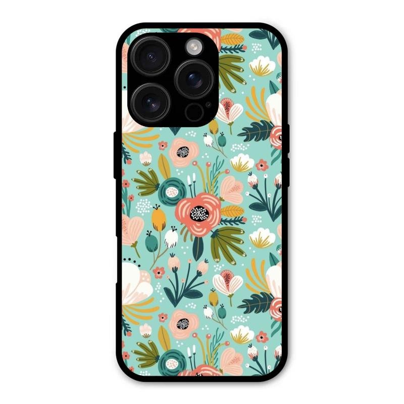 bloom carnival Glass case Cover for iPhone 16 Pro Max