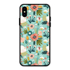bloom carnival Glass case Cover for iPhone XS
