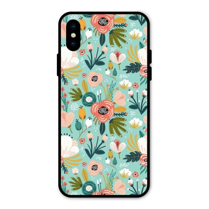 bloom carnival Glass case Cover for iPhone XS