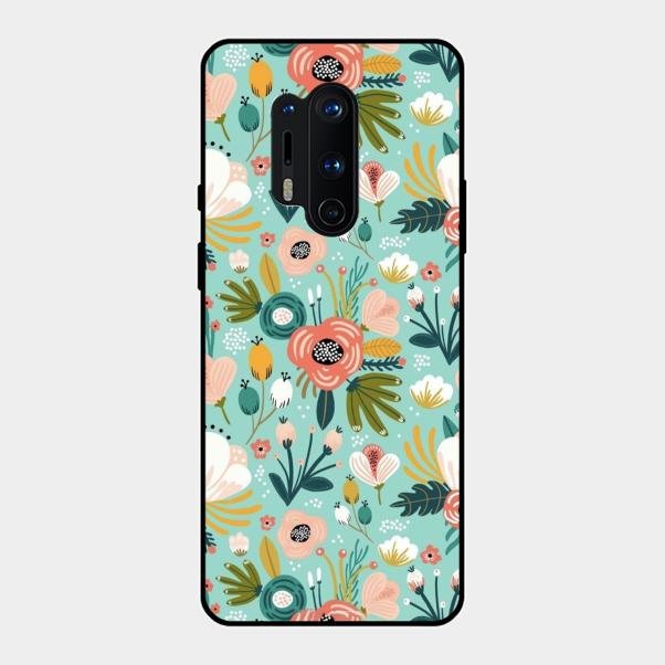 bloom carnival Glass case Cover for Oneplus 8 Pro