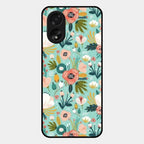 bloom carnival Glass case Cover for Oppo A38