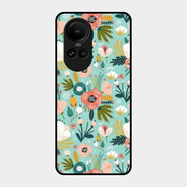 bloom carnival Glass case Cover for Oppo Reno 10 5G