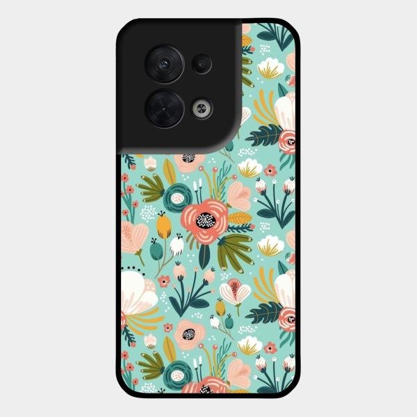 bloom carnival Glass case Cover for Oppo Reno 8 5G