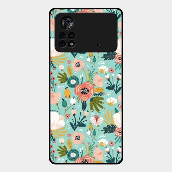 bloom carnival Glass case Cover for Poco X4 Pro 5G