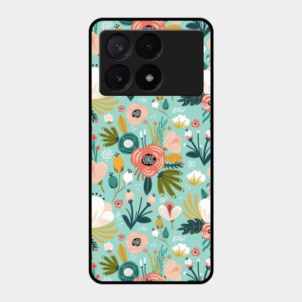 bloom carnival Glass case Cover for Poco X6 Pro 5G