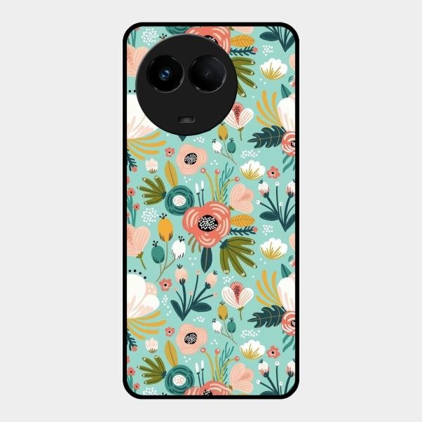 bloom carnival Glass case Cover for Realme 11X 5G