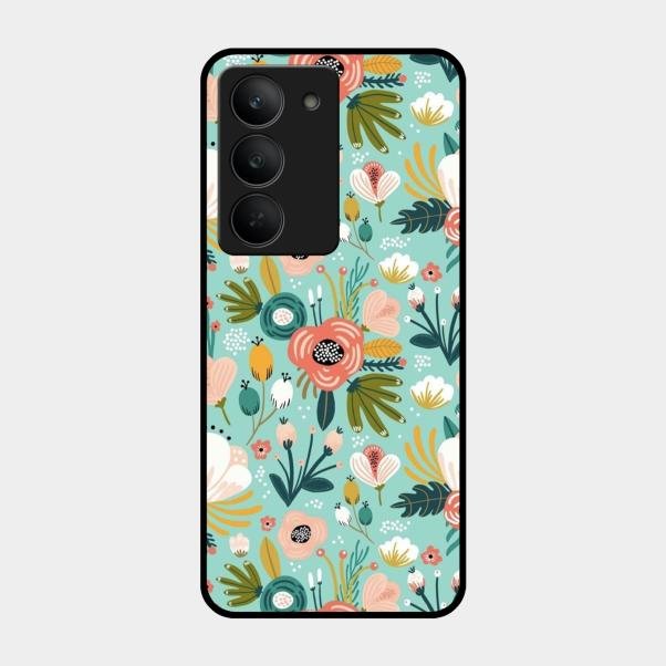bloom carnival Glass case Cover for Realme 14X 5G