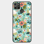 bloom carnival Glass case Cover for Realme C25Y