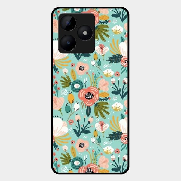 bloom carnival Glass case Cover for Realme C53