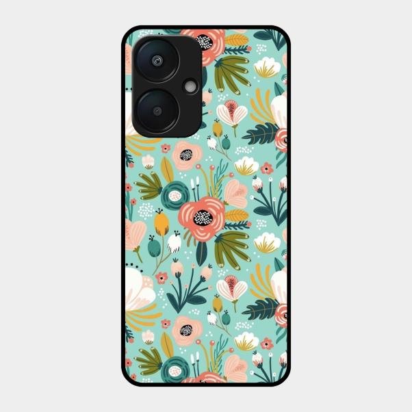 bloom carnival Glass case Cover for Redmi 13C 5G