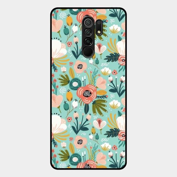 bloom carnival Glass case Cover for Redmi 9 Prime