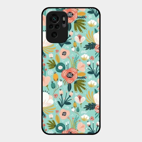 bloom carnival Glass case Cover for Redmi Note 10