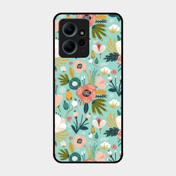 bloom carnival Glass case Cover for Redmi Note 12 4G