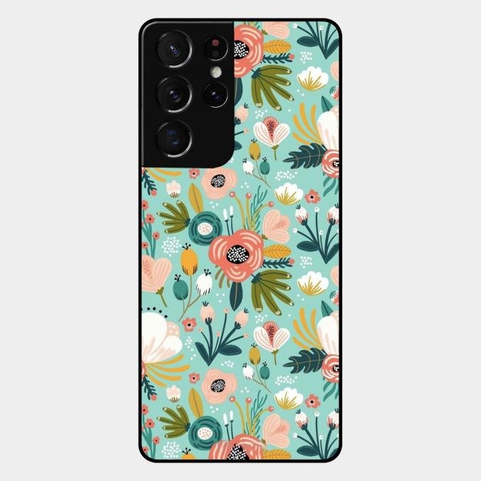 bloom carnival Glass case Cover for Samsung Galaxy S21 Ultra