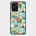 bloom carnival Glass case Cover for Vivo T2X 5G