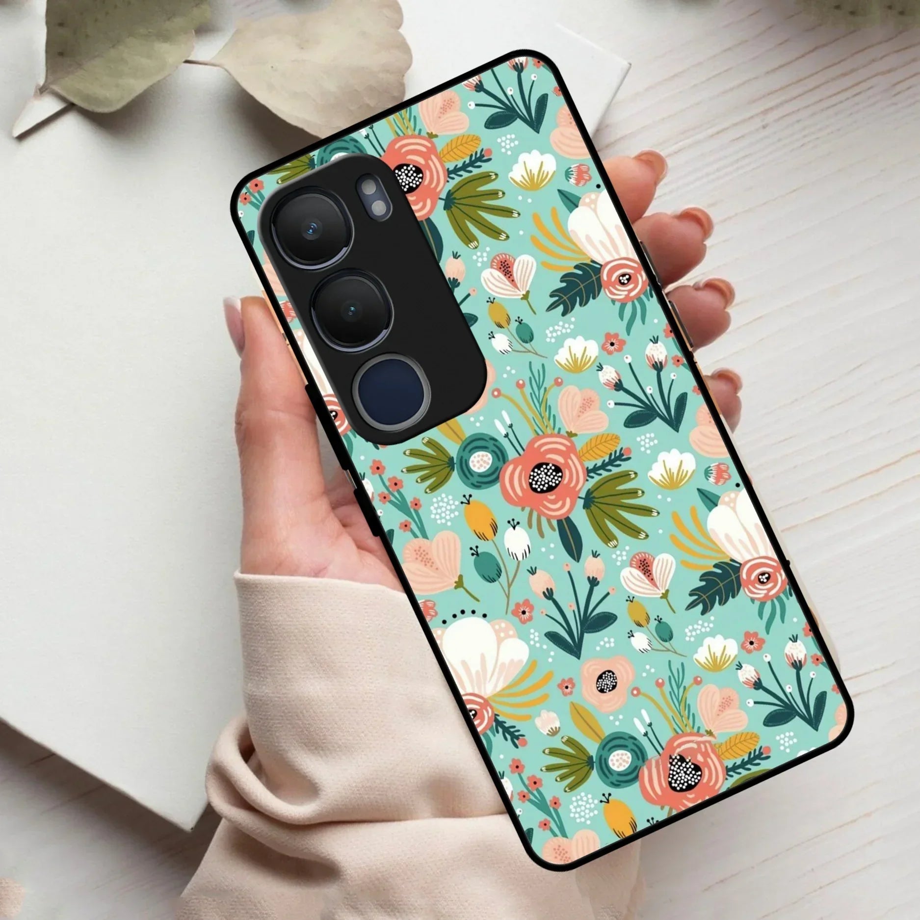 Bloom Carnival Glass Case Cover For Vivo - ShopOnCliQ