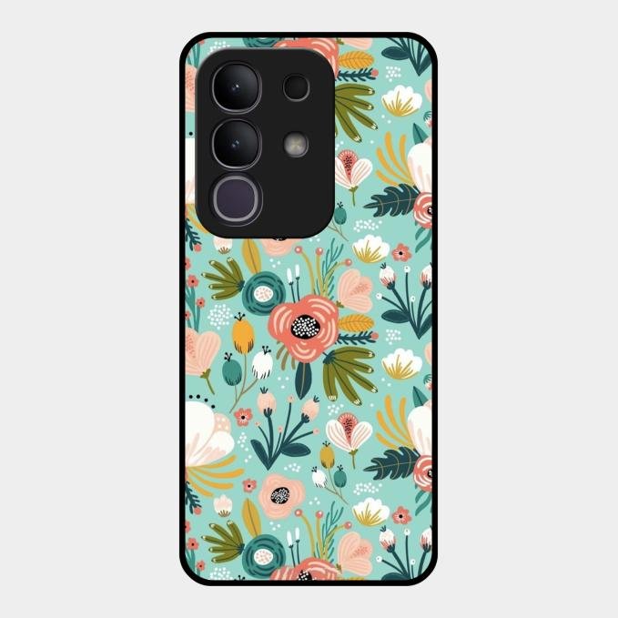 bloom carnival Glass case Cover for Vivo T4X 5G