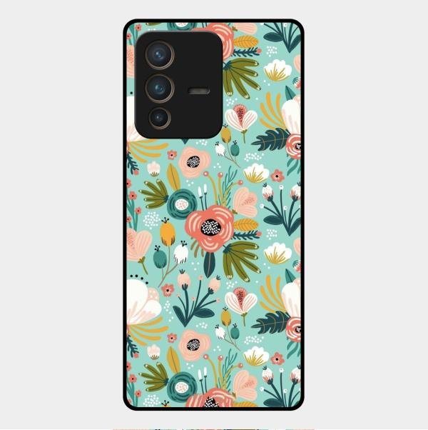 bloom carnival Glass case Cover for Vivo V23 Pro 5G