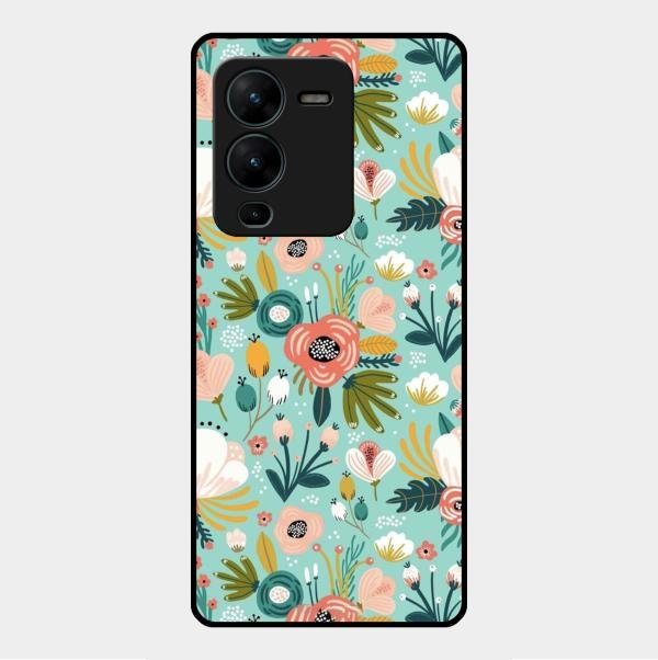 bloom carnival Glass case Cover for Vivo V25 Pro 5G