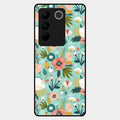 bloom carnival Glass case Cover for Vivo V27 5G