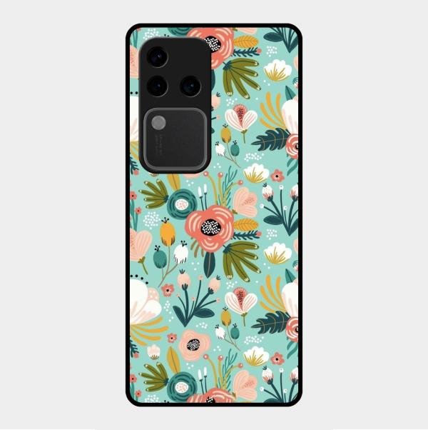 bloom carnival Glass case Cover for Vivo V30 Pro 5G
