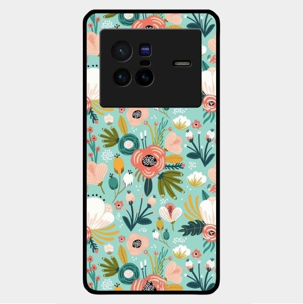 bloom carnival Glass case Cover for Vivo X80 5G