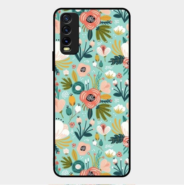 bloom carnival Glass case Cover for Vivo Y12G