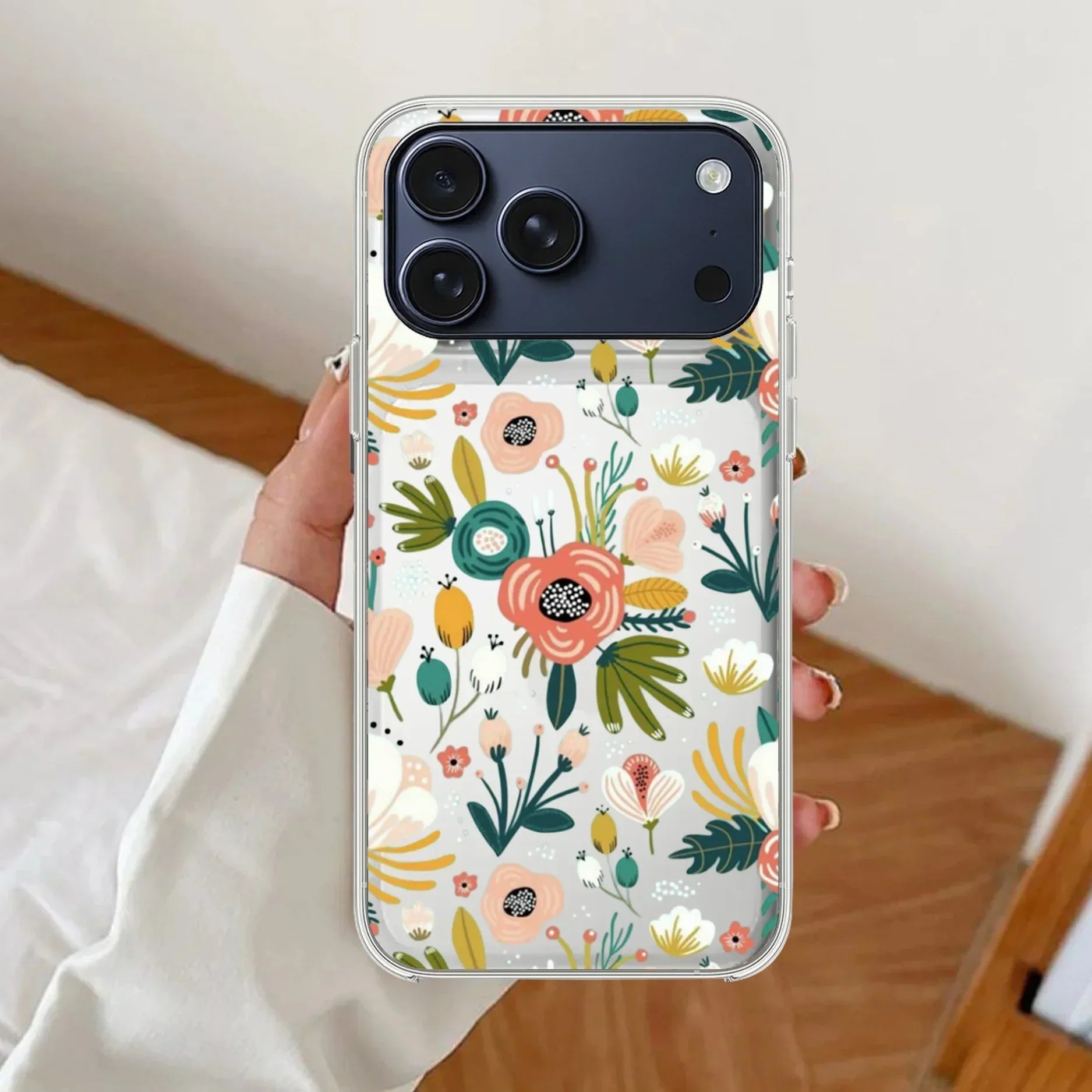 Bloom Carnival Transparent silicon case For iPhone 17 Pro Max