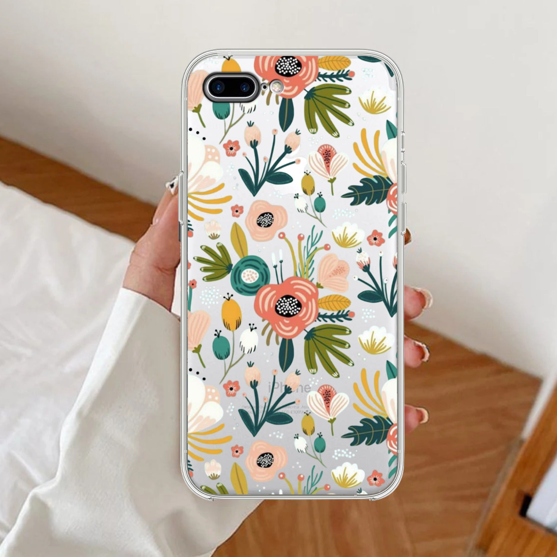 Bloom Carnival Transparent silicon case For iPhone 7 Plus / iPhone 8 Plus
