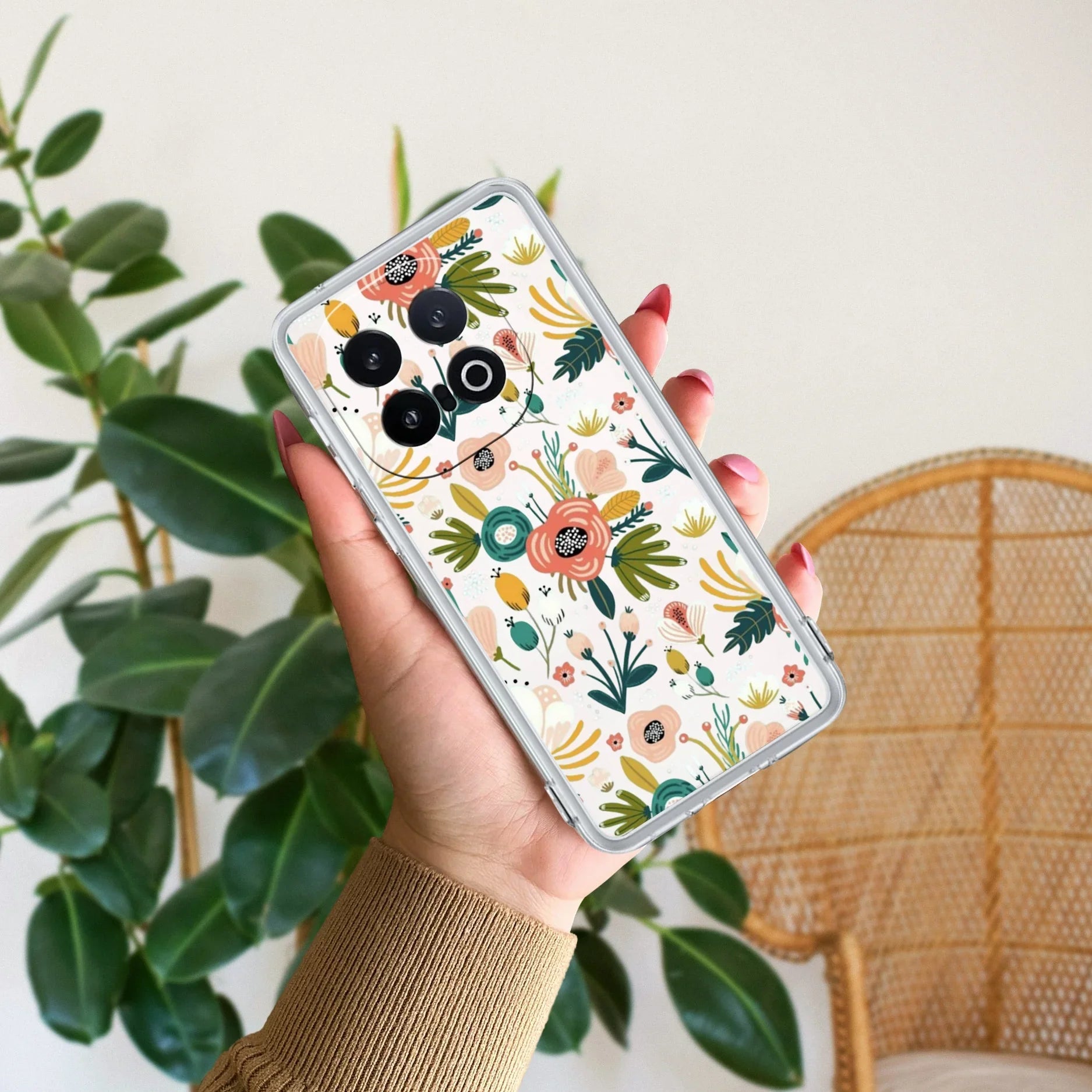 Bloom Carnival Transparent silicon case For iQOO 13 5G