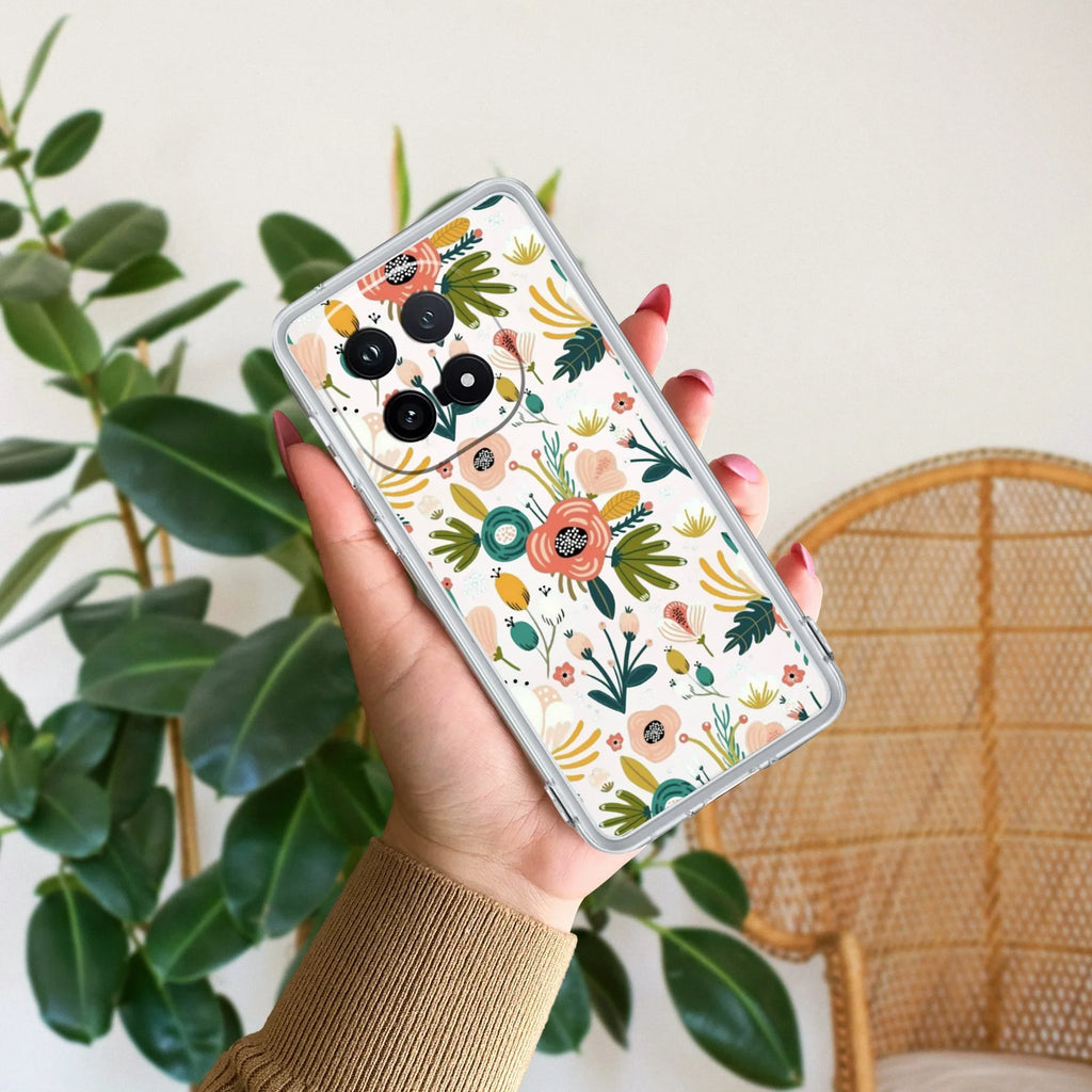 Bloom Carnival Transparent silicon case For iQOO 15 5G