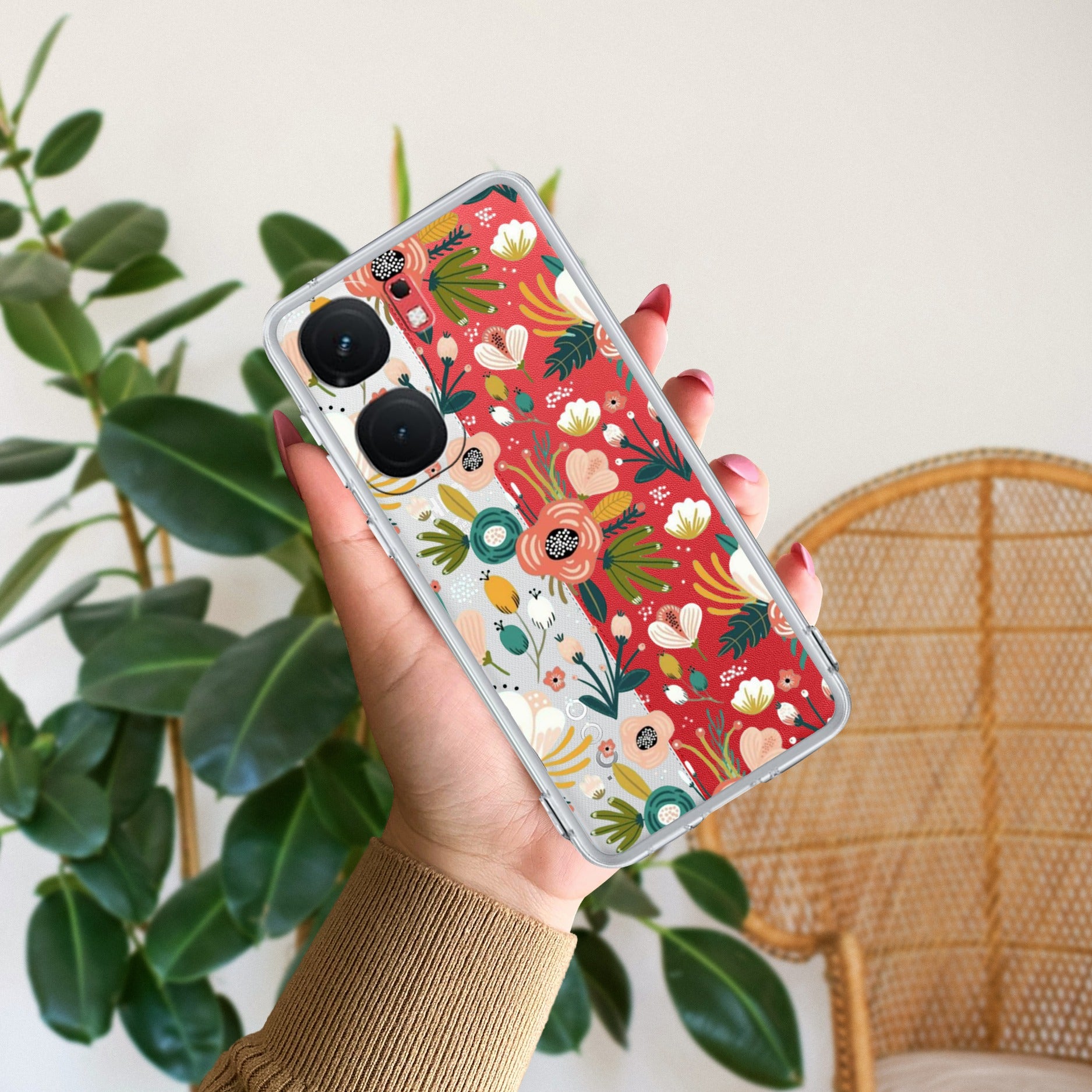Bloom Carnival Transparent silicon case For iQOO Neo 9 Pro 5G