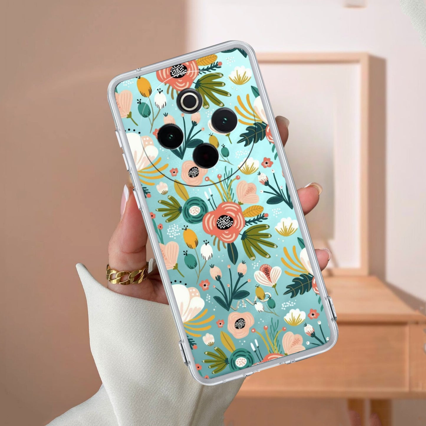 Bloom Carnival Transparent silicon case For iQOO