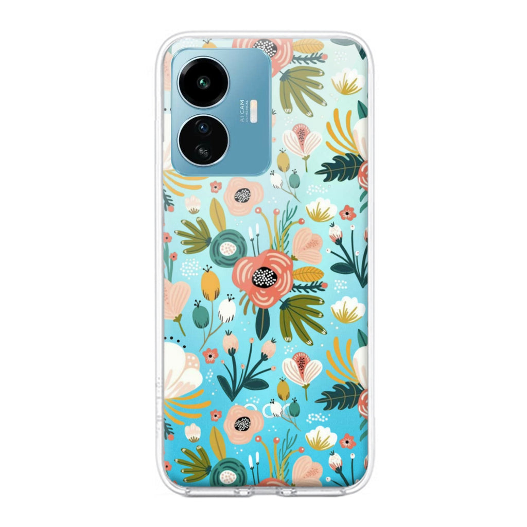 Bloom Carnival Transparent silicon case For iQOO Z6 Lite 5G