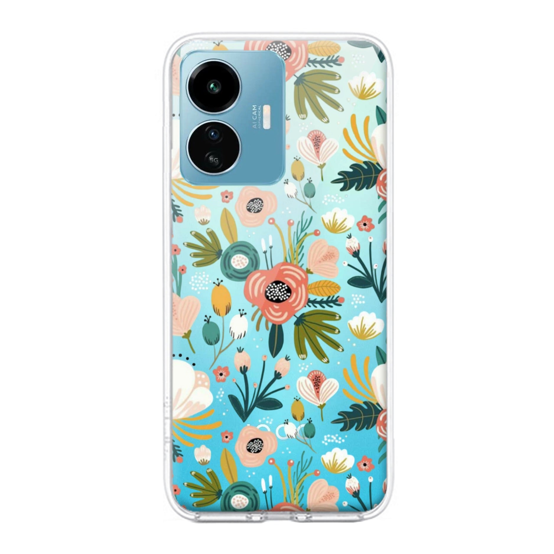 Bloom Carnival Transparent silicon case For iQOO Z6 Lite 5G