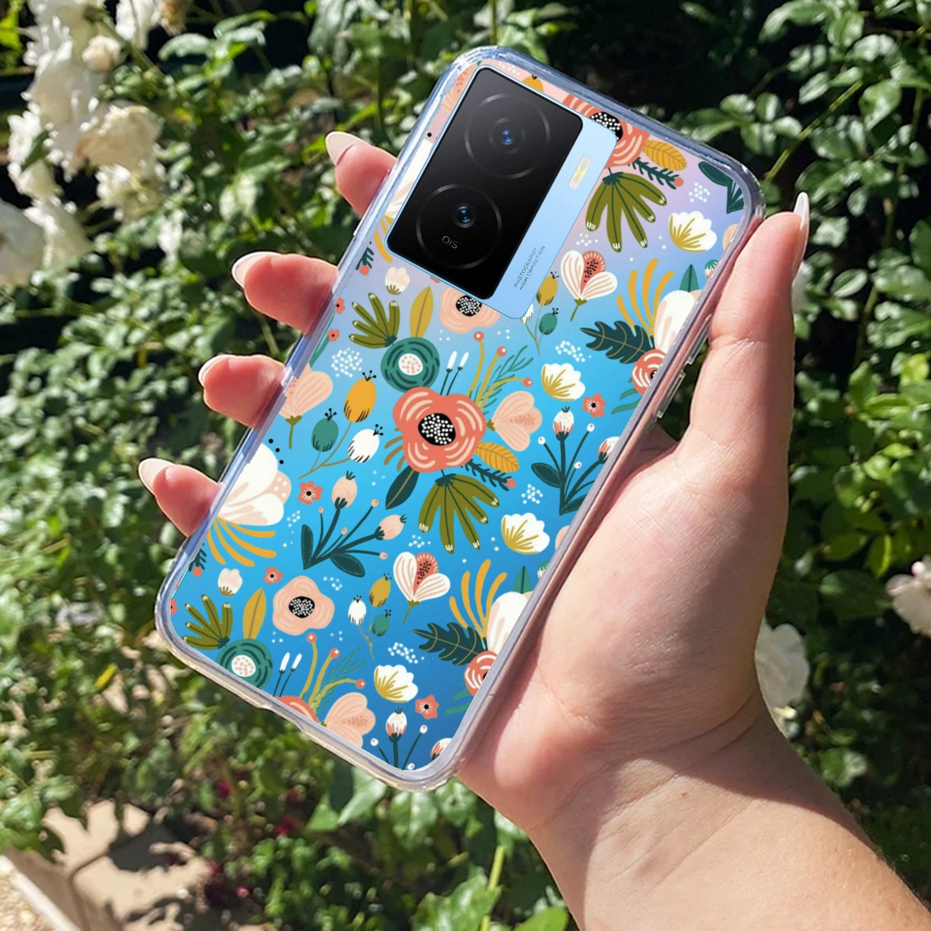 Bloom Carnival Transparent silicon case For iQOO Z7s 5G